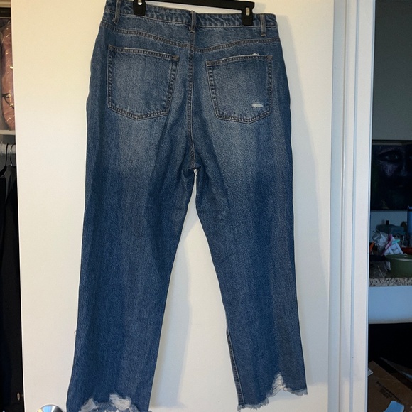 90s Boyfriend Ripped Jeans sz 15 All Button Relaxed Vanilla Star - Picture 3 of 11